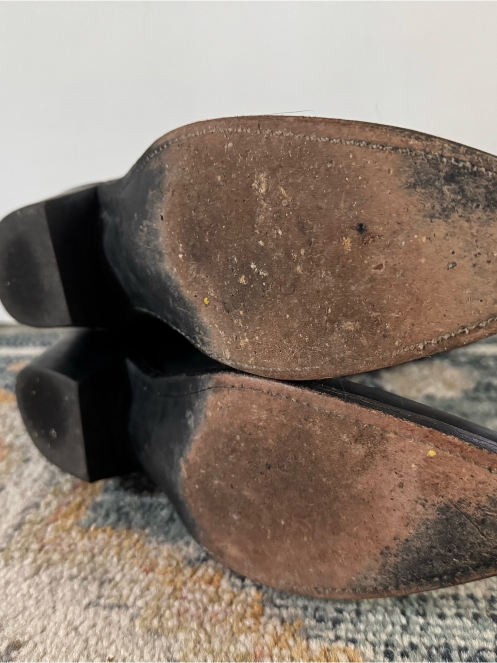 Lucchese Black Leather Cowboy Boots - Picture 4 of 6